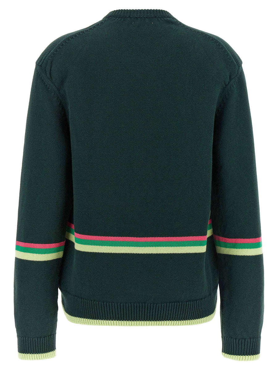 J.W. Anderson Sheep Sweater Green 100 Percent Cotton For Women