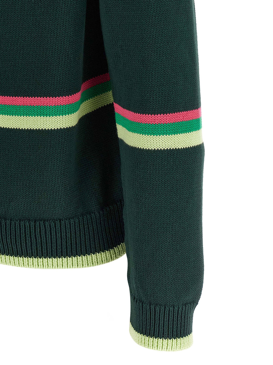 J.W. Anderson Sheep Sweater Green 100 Percent Cotton For Women