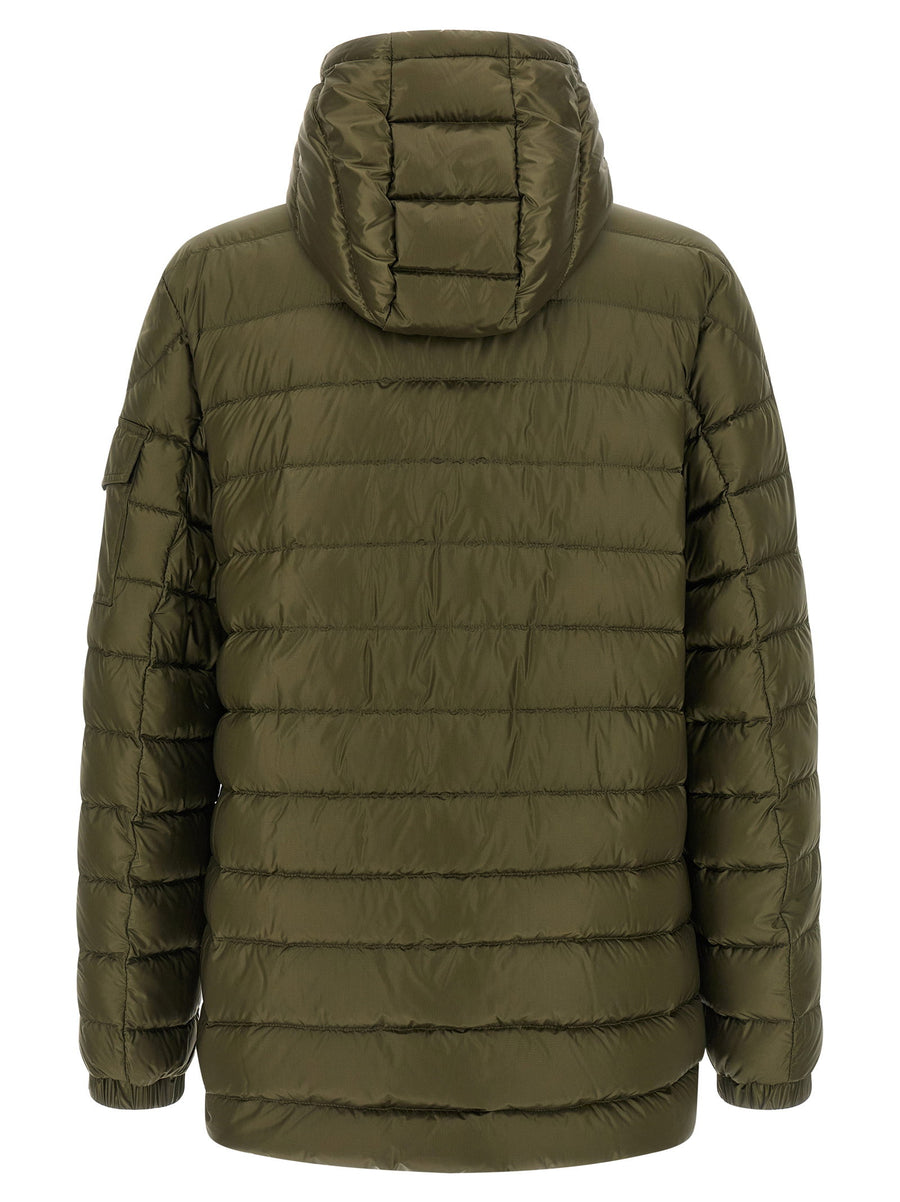 Moncler Oahu Parka For Men Warm Goose Feather Padding Durable Green Quilted Micro Ripstop Sustainable Outerwear
