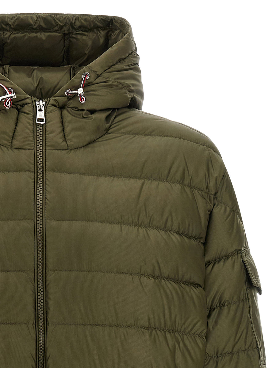 Moncler Oahu Parka For Men Warm Goose Feather Padding Durable Green Quilted Micro Ripstop Sustainable Outerwear
