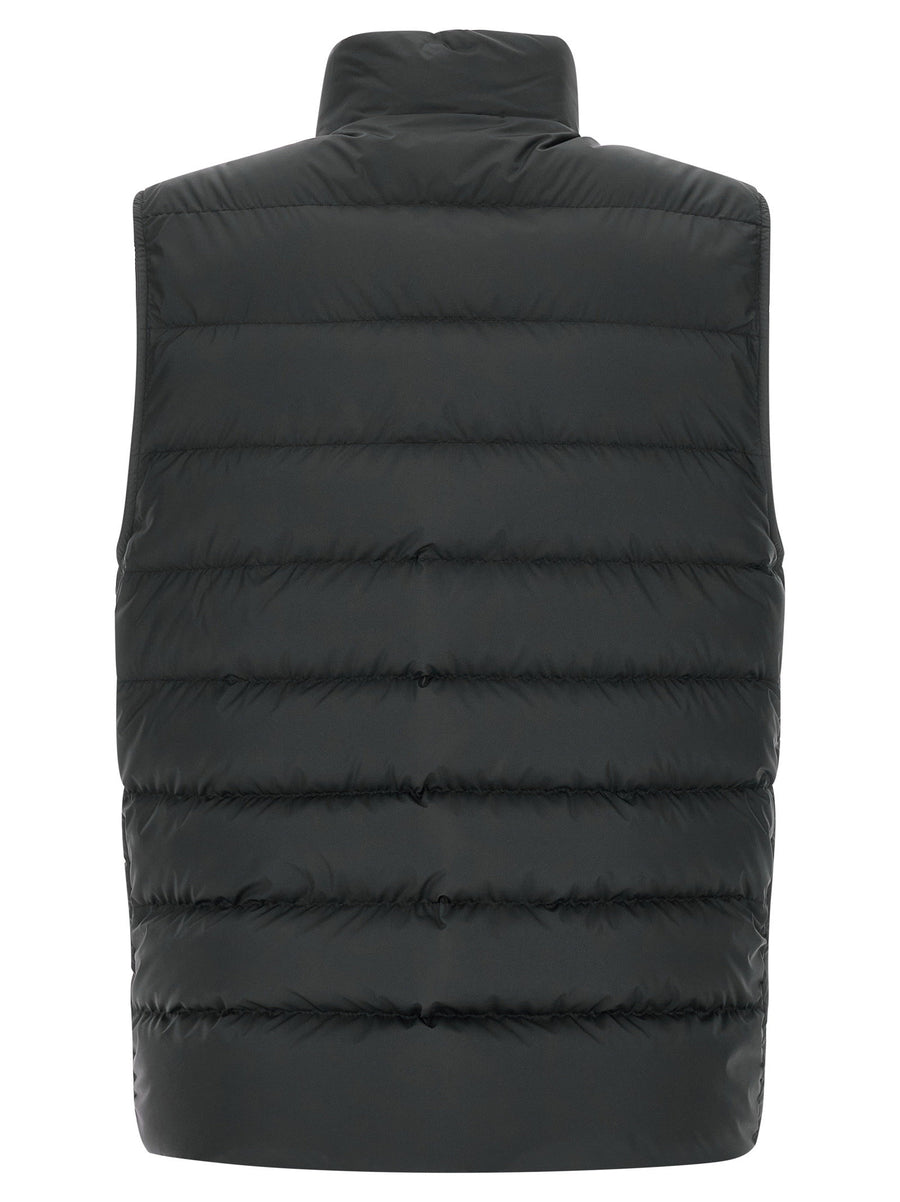 Moncler Lechtal Quilted Vest For Men Black Water Repellent Goose Down Padding