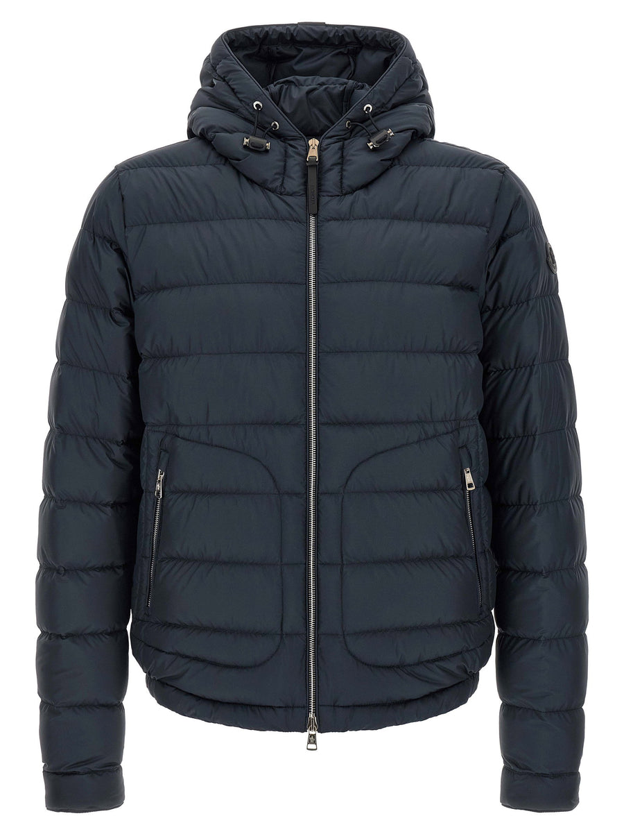 Moncler Sestriere Blue Down Jacket Polyester Luxury Outerwear