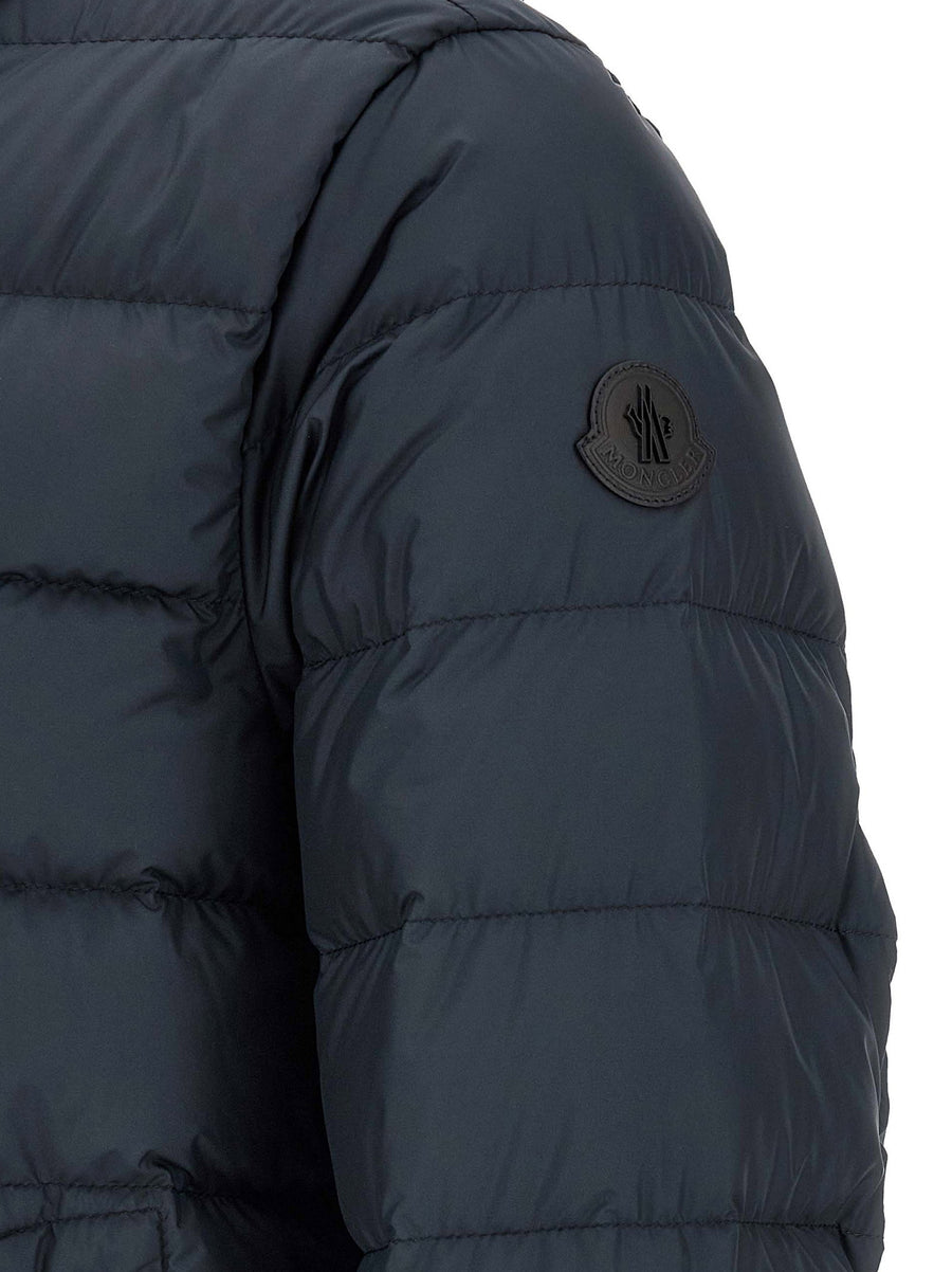 Moncler Sestriere Blue Down Jacket Polyester Luxury Outerwear
