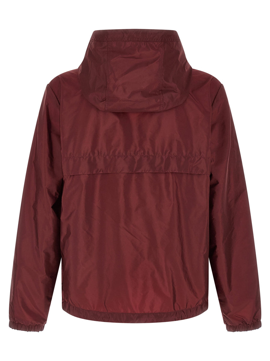 Moncler Nidge Jacket for Men - Water-Repellent Unlined City Outerwear in Bordeaux
