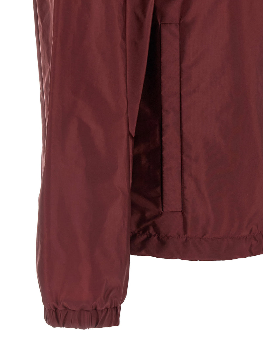 Moncler Nidge Jacket for Men - Water-Repellent Unlined City Outerwear in Bordeaux