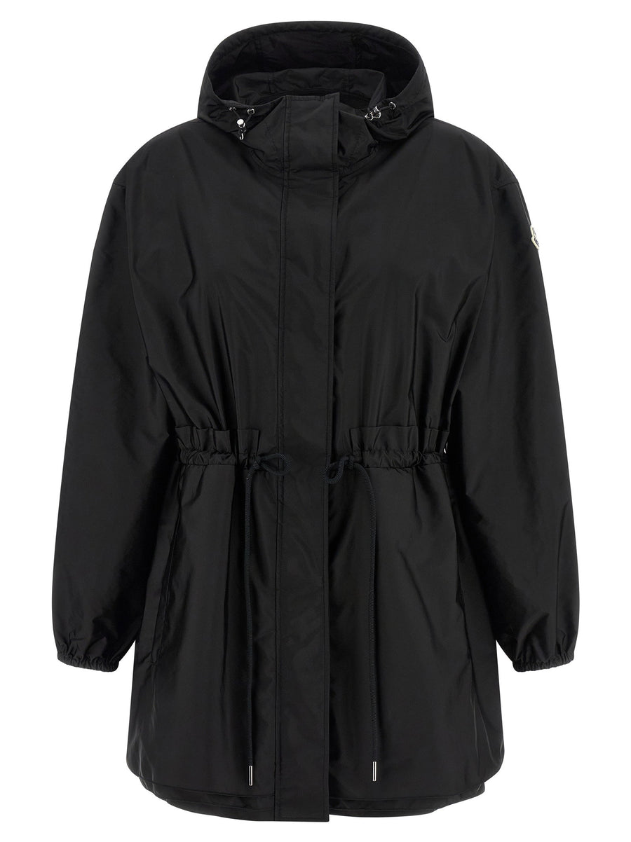 Moncler Weteau Women's Lightweight Silky Nylon Hooded Jacket With Water Repellent Finish