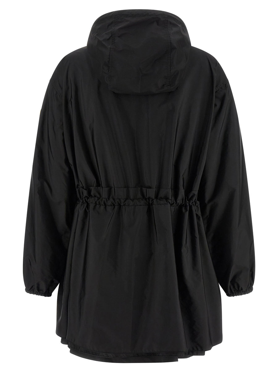 Moncler Weteau Women's Lightweight Silky Nylon Hooded Jacket With Water Repellent Finish