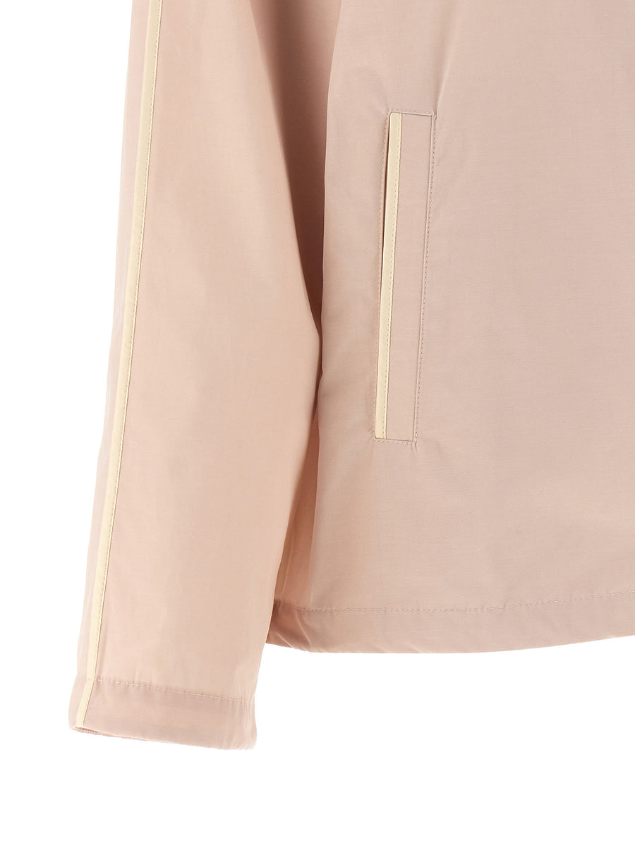 Moncler Sarracenia Hooded Jacket For Women Lightweight Warmth In Technical Poplin Pink