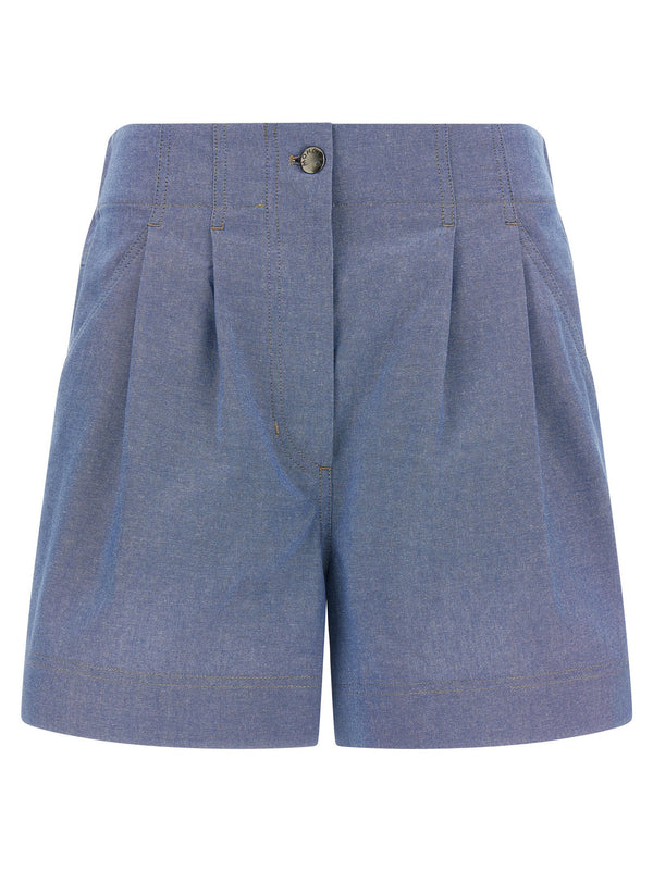Moncler Grenoble Chambray Cotton Shorts