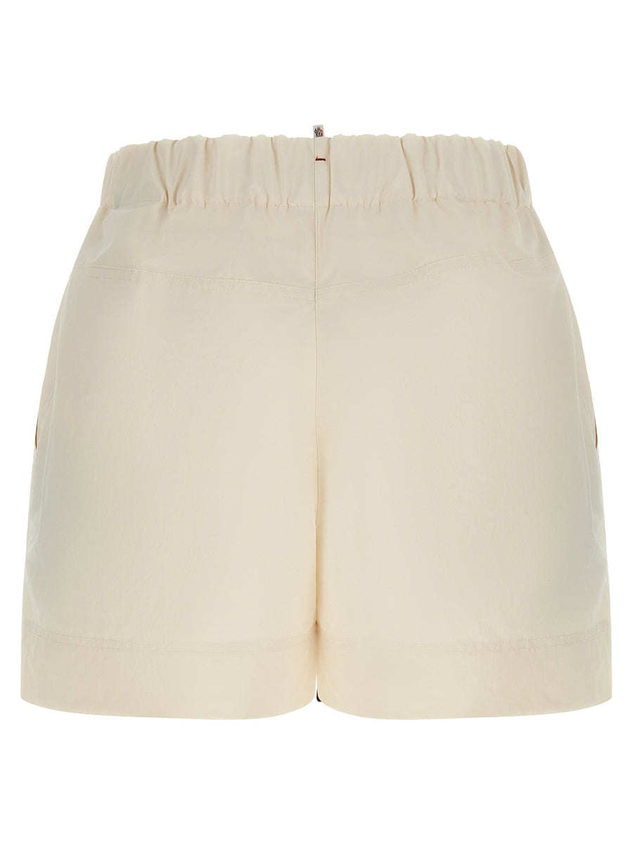 Moncler Grenoble Water-Repellent Textured Shorts For Women Luxe Froissé Short Trousers