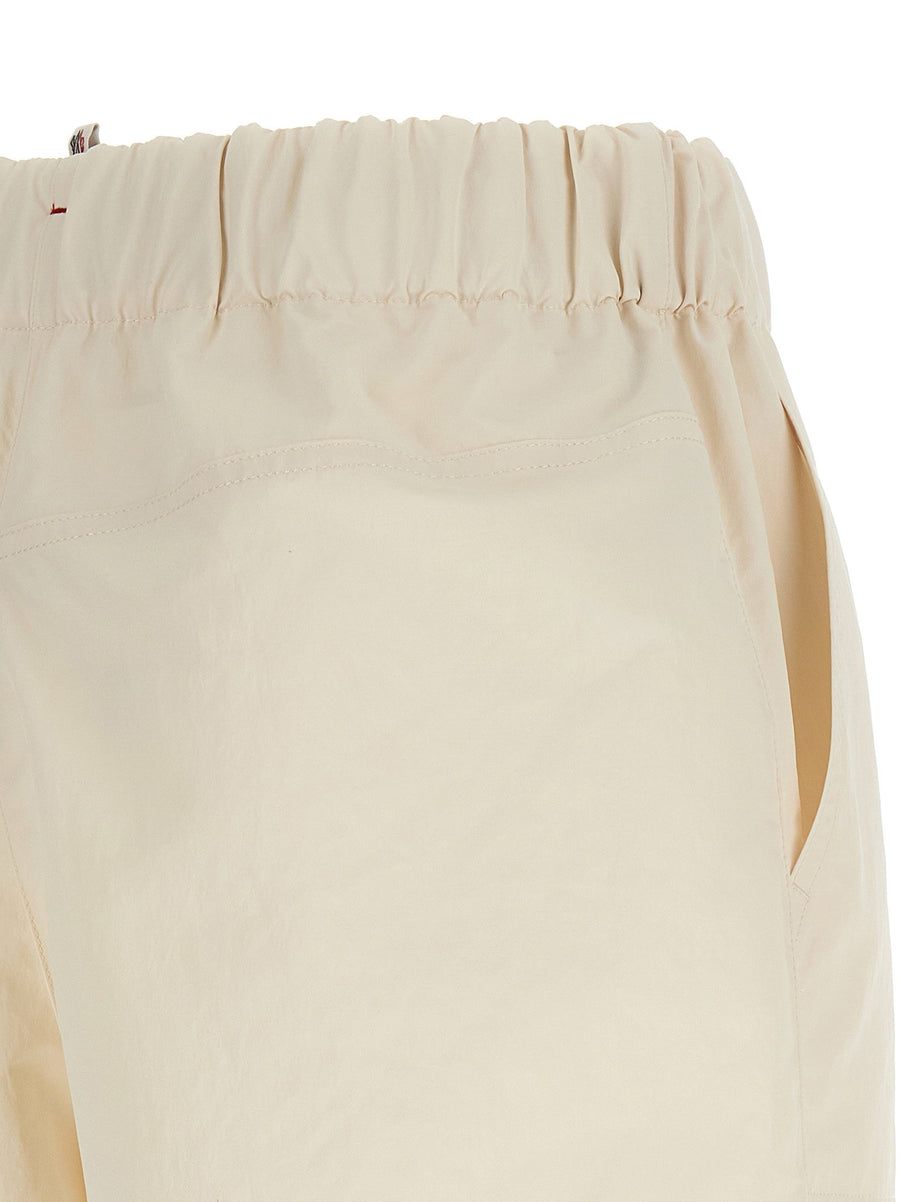 Moncler Grenoble Water-Repellent Textured Shorts For Women Luxe Froissé Short Trousers