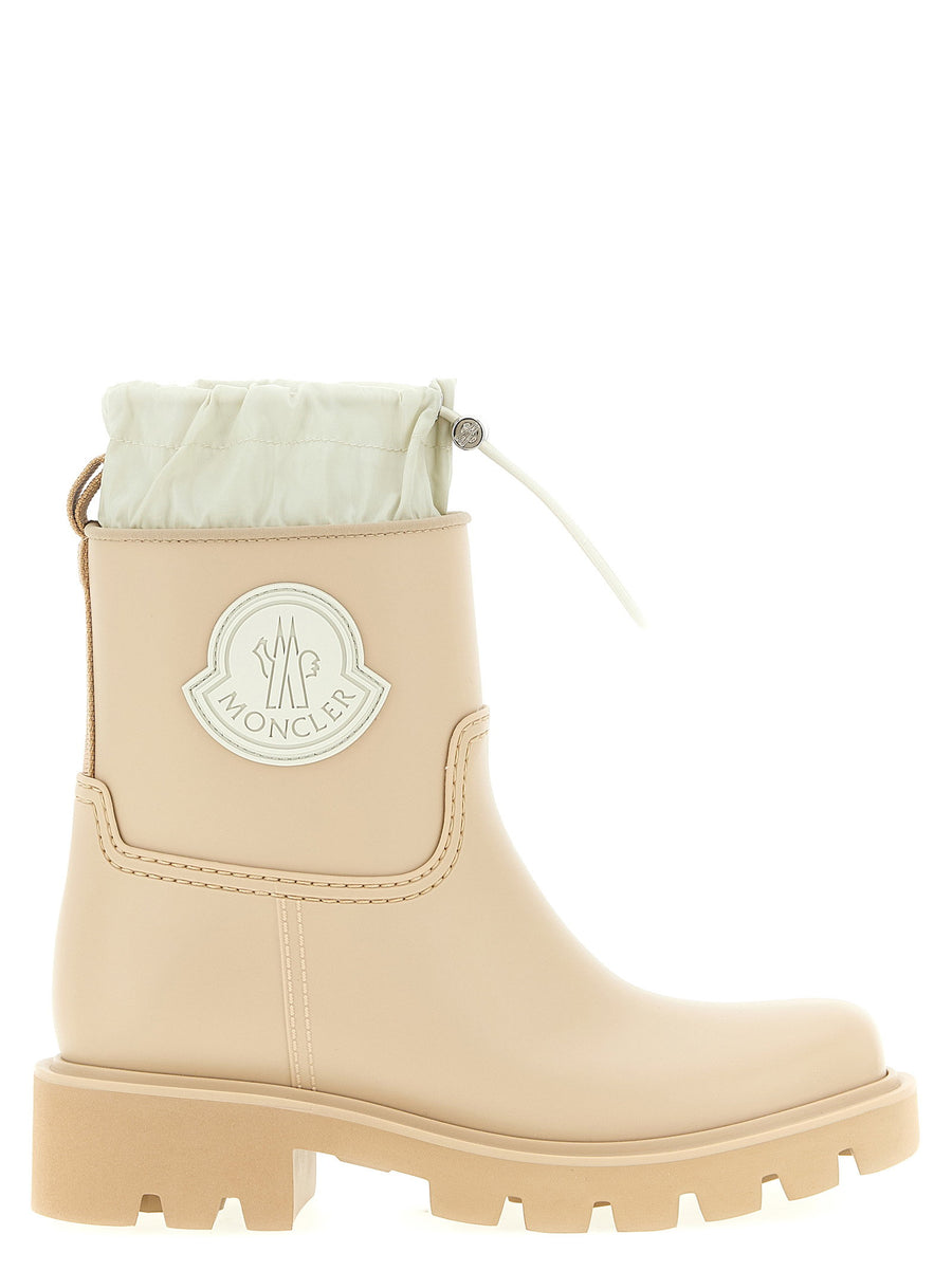 Moncler Kickstream Waterproof Rain Boots For Women Luxury Beige Protection And Style