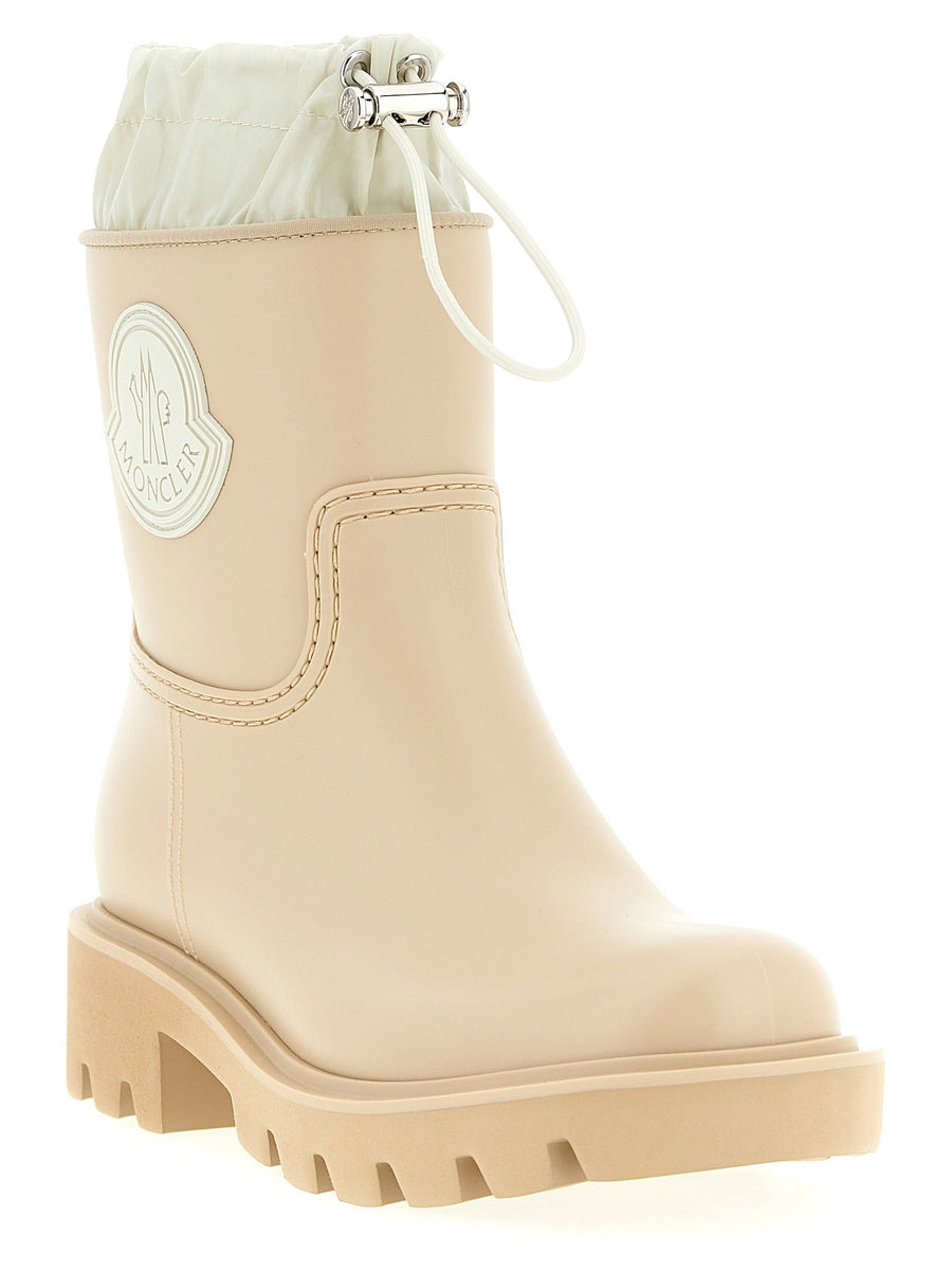 Moncler Kickstream Waterproof Rain Boots For Women Luxury Beige Protection And Style