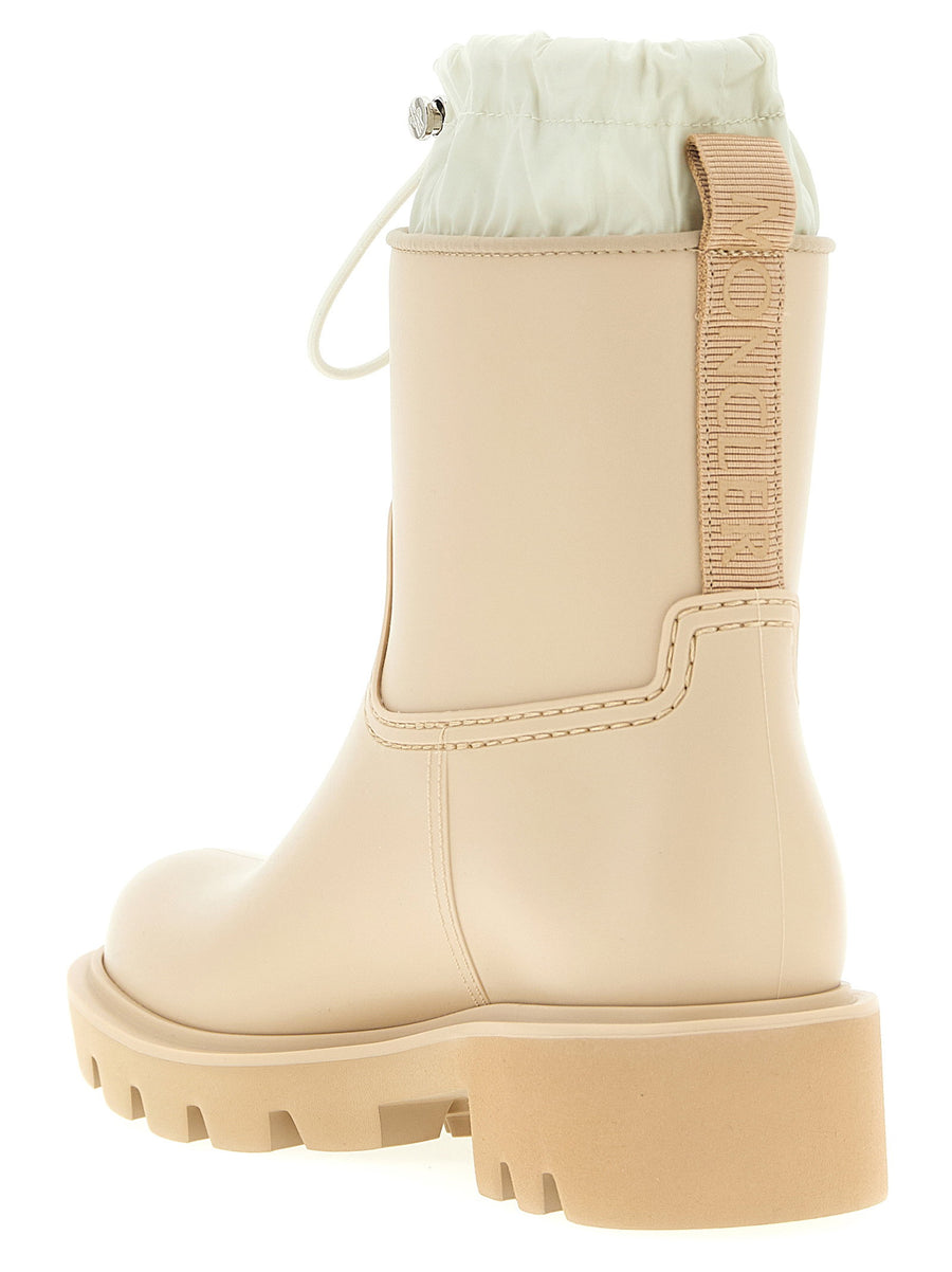 Moncler Kickstream Waterproof Rain Boots For Women Luxury Beige Protection And Style