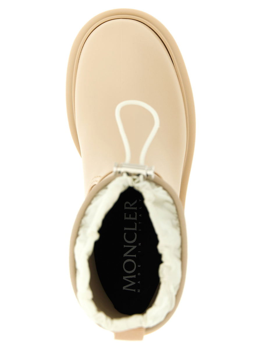 Moncler Kickstream Waterproof Rain Boots For Women Luxury Beige Protection And Style