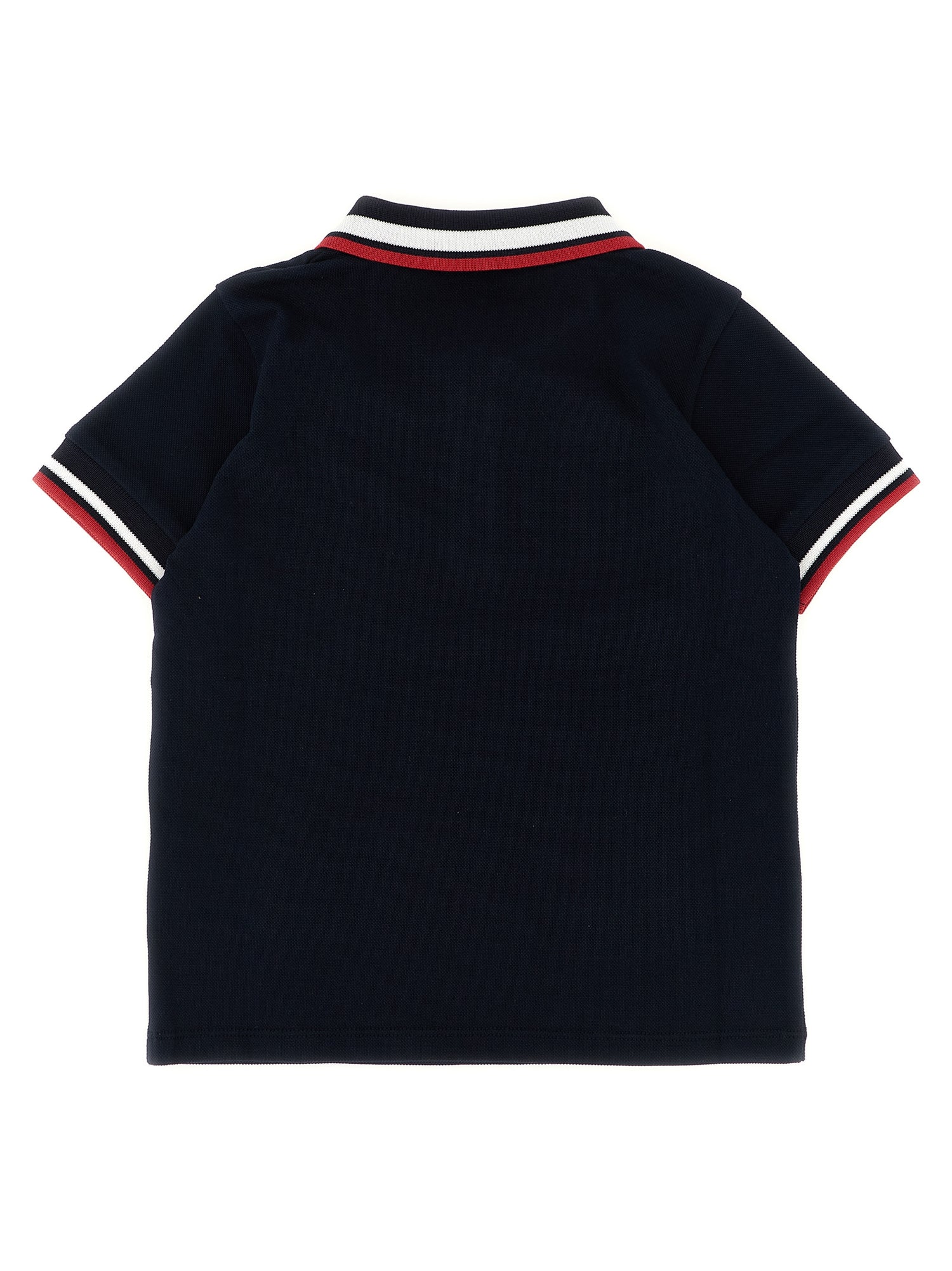Moncler Enfant Tricolor Trim Polo Shirt