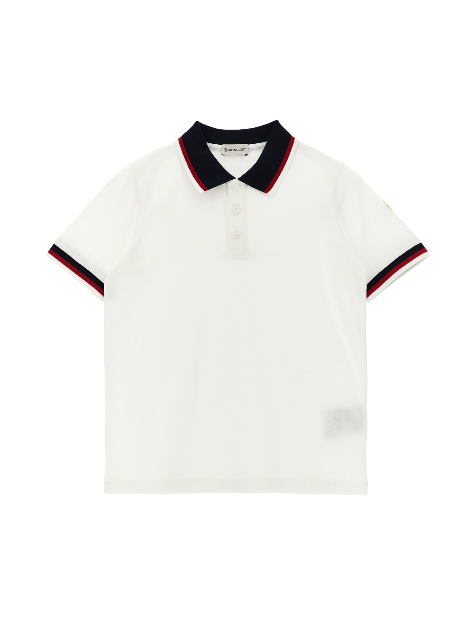 Moncler Enfant Tricolor Polo Shirt