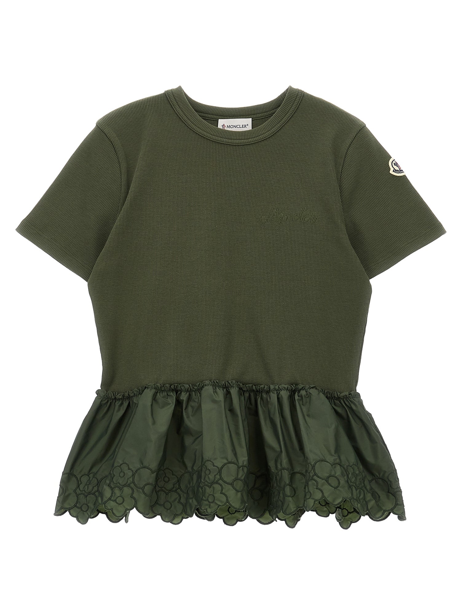 Moncler Enfant Floral Embroidery T-shirt