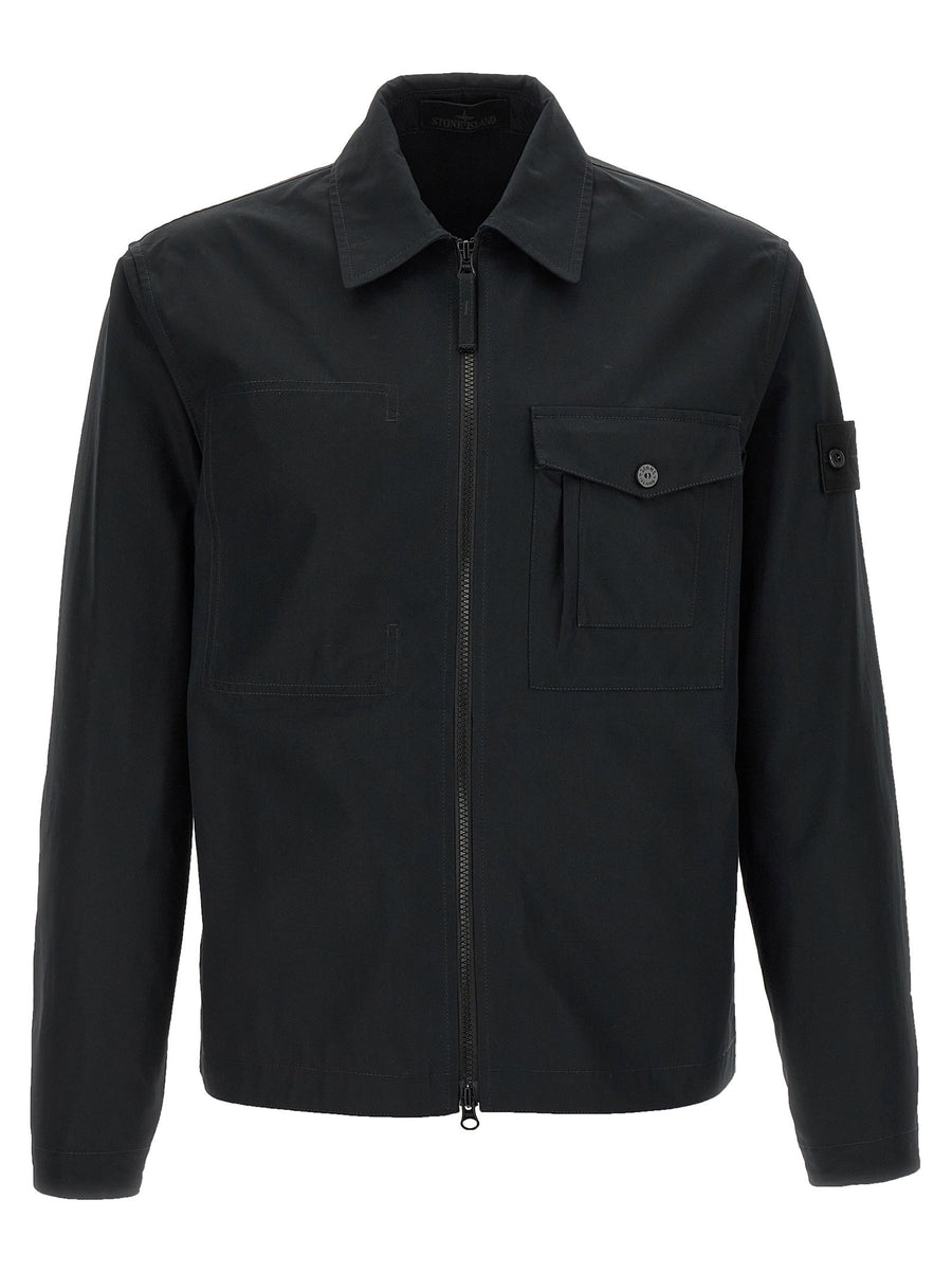 Stone Island Cotton Overshirt For Men Premium Organic Cotton Breathable Versatile Layer SS26