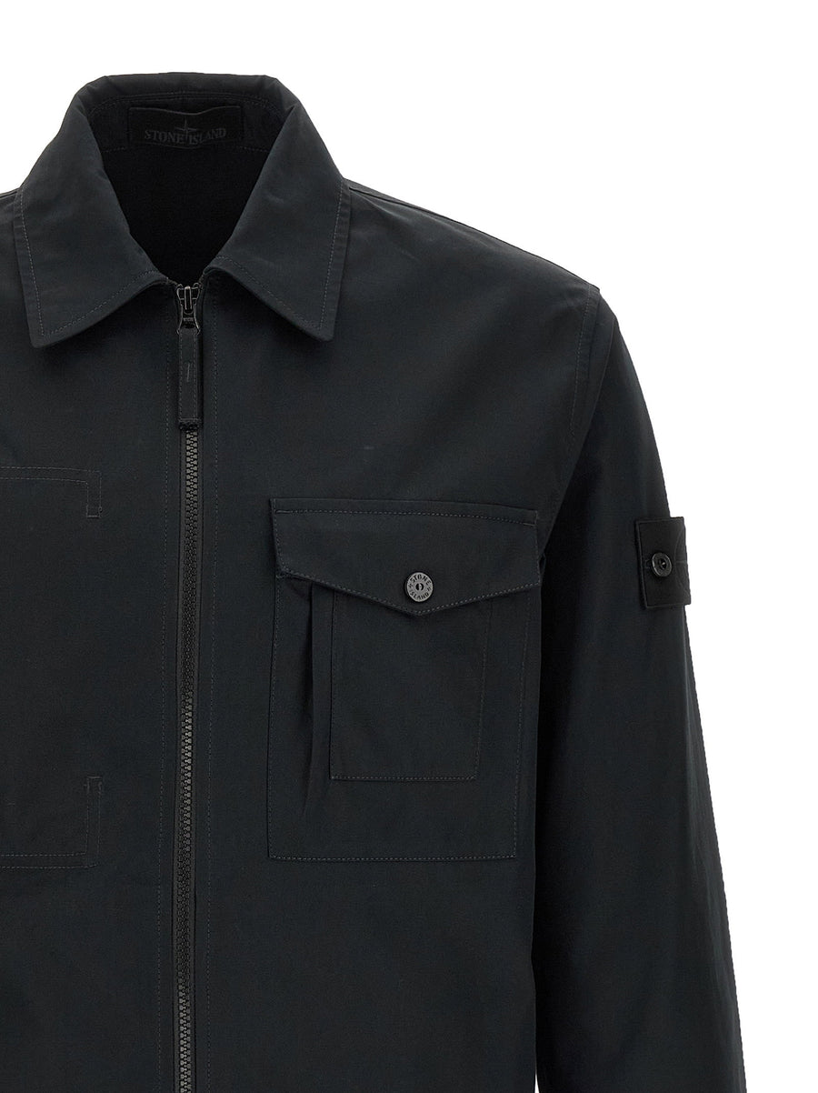 Stone Island Cotton Overshirt For Men Premium Organic Cotton Breathable Versatile Layer SS26