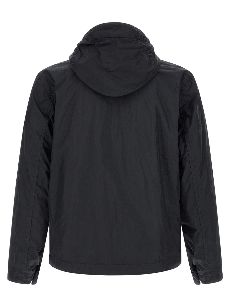 Stone Island Lightweight Nylon Jacket For Men Blue Recycled Fabric Travel Ready Edition