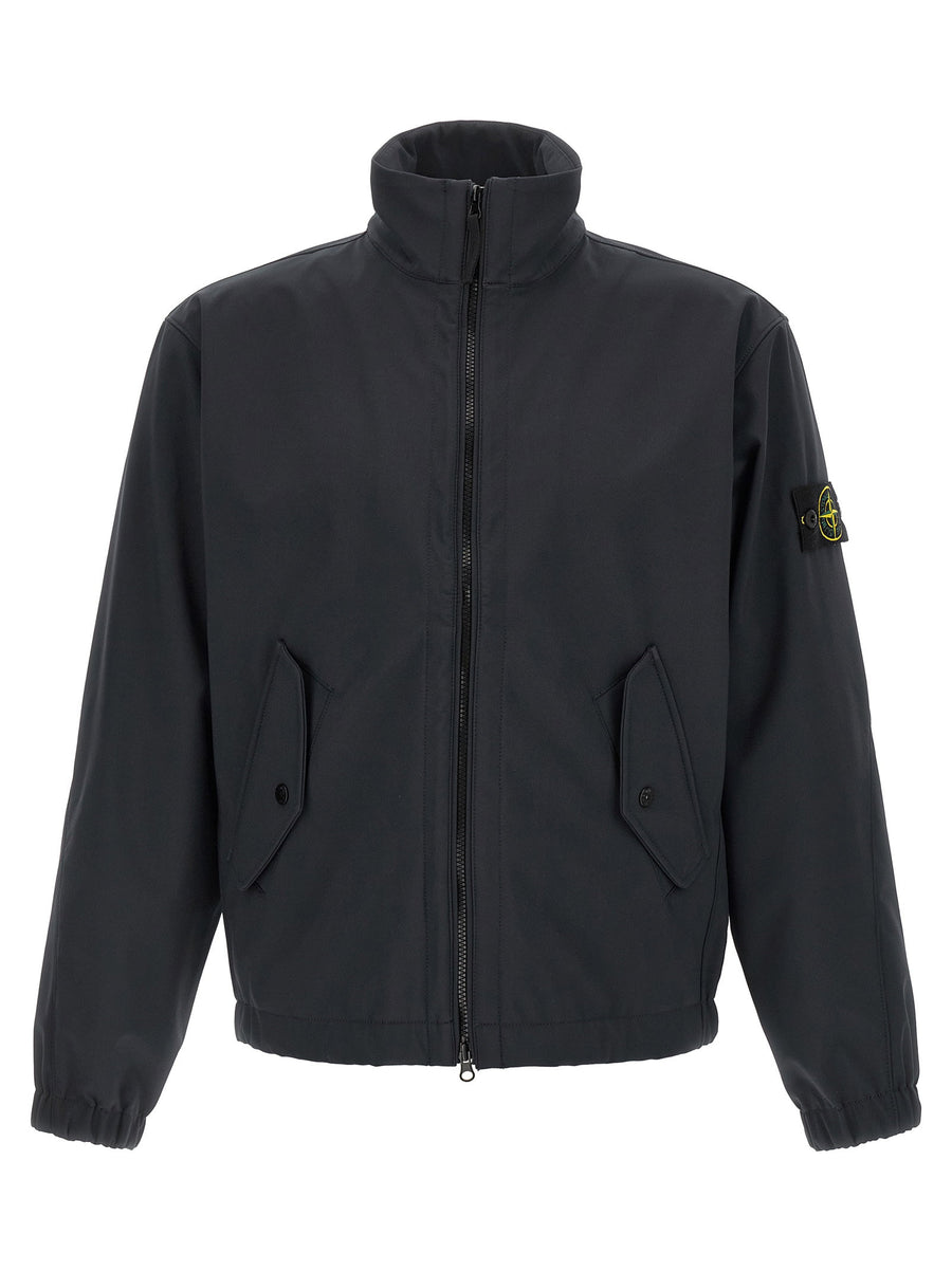 Stone Island Three Layer Technical Shell Jacket Men Blue City Ready Weatherproof
