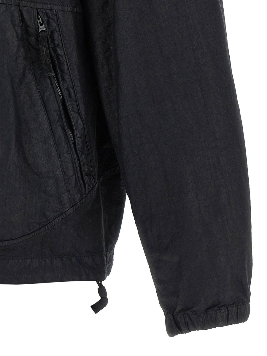 Stone Island Lightweight Premium Unlined Jacket For Men With Panama Weave Tech Fabric Antidrip Garment Dyed