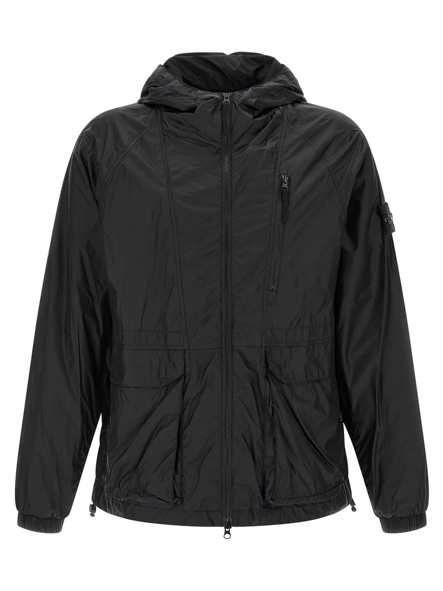 Stone Island Cordura Tech Jacket for Men Blue SS26 High Tenacity Ripstop Nylon Durable Outerwear