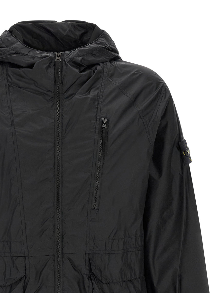 Stone Island Cordura Tech Jacket for Men Blue SS26 High Tenacity Ripstop Nylon Durable Outerwear