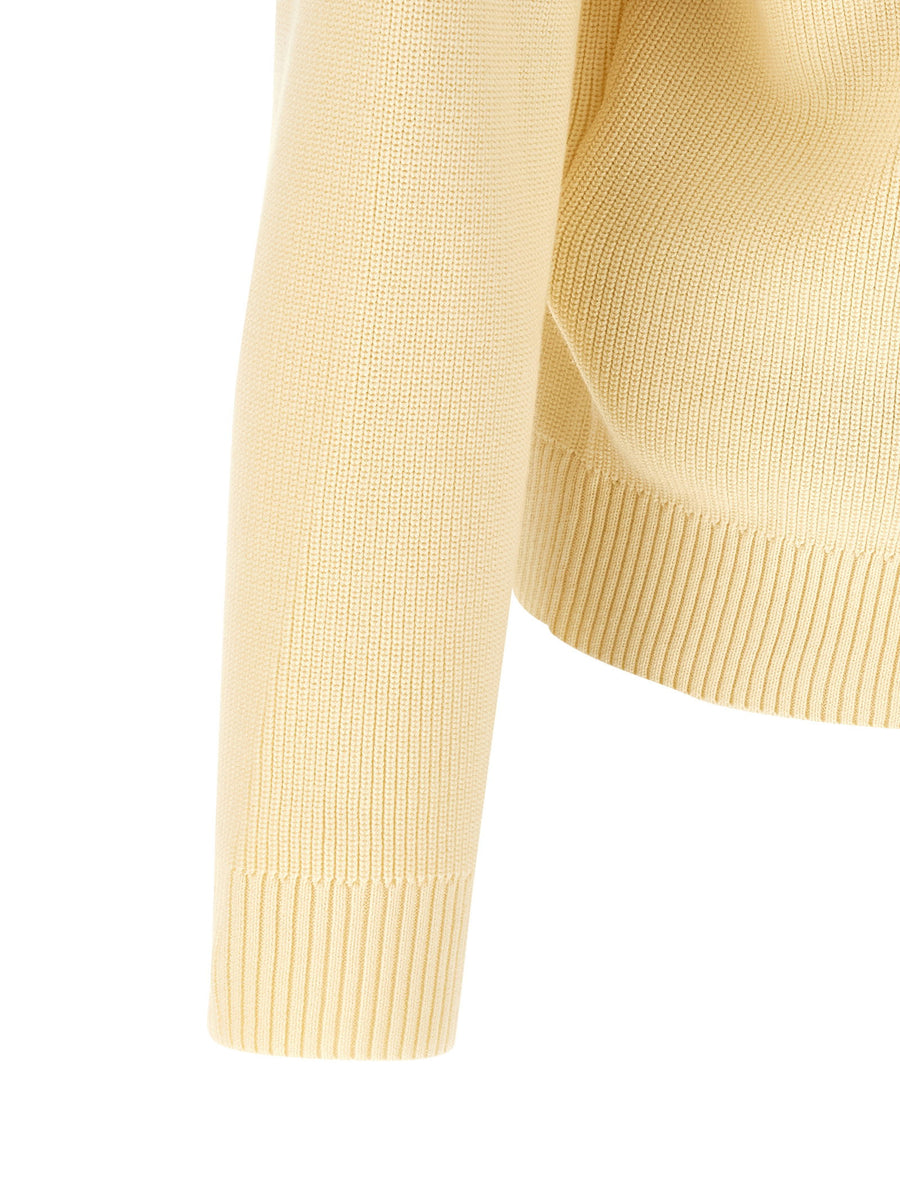 Stone Island 5100009 Cardigan Beige 100 Percent Cotton Luxurious Ribbed Knit V Neck Button Closure For Men