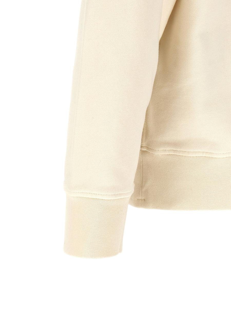 Stone Island Beige Organic Cotton Sweatshirt Crew Neck With Brushed Interior