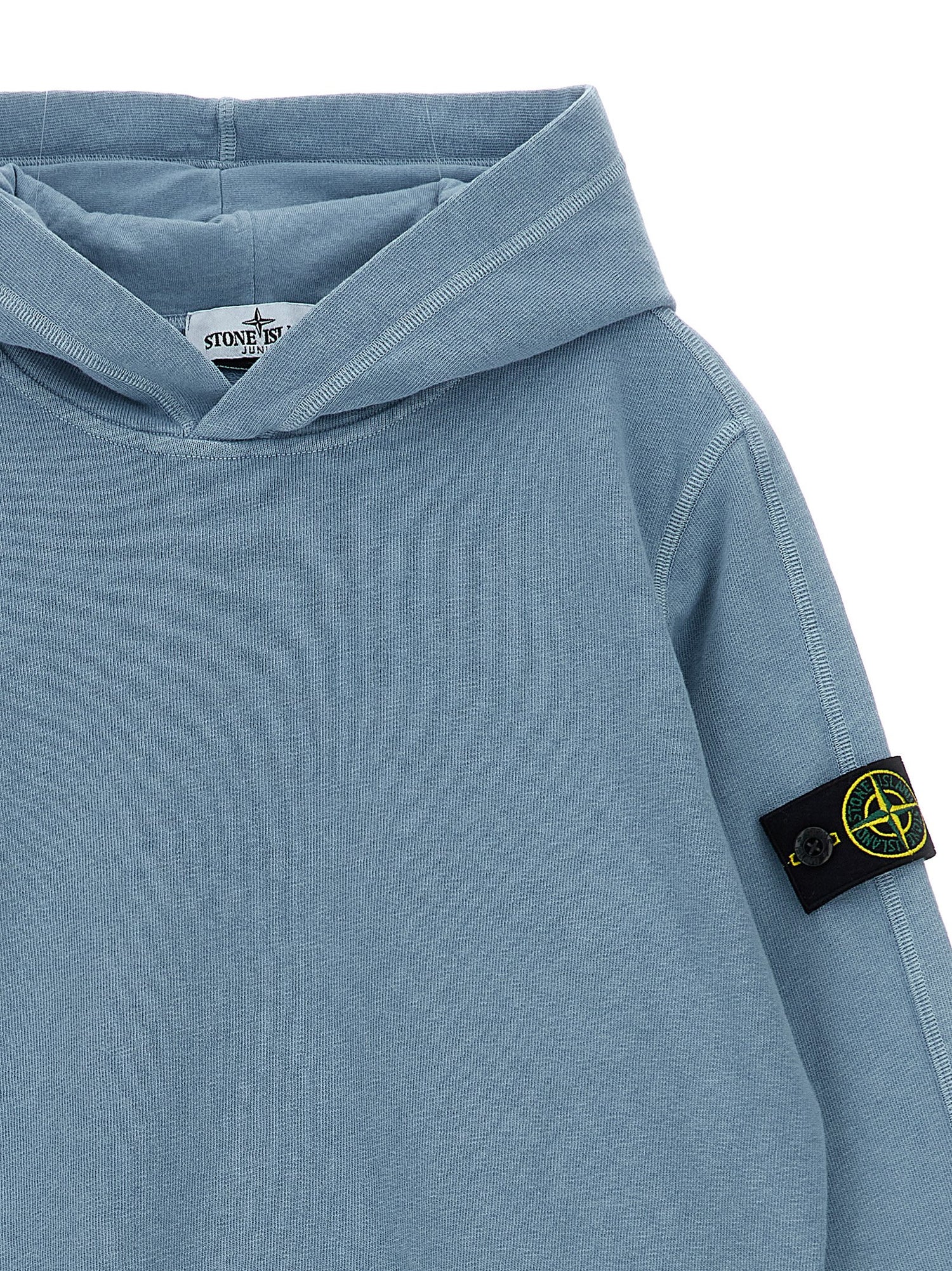 Stone Island Junior Malfilé Cotton Hoodie