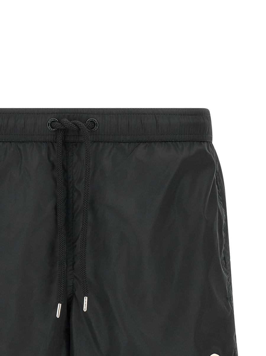 Moncler Logo Patch Swim Shorts