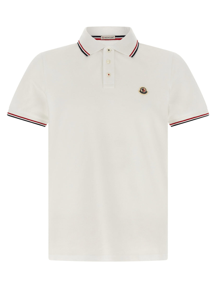Moncler Tricolor Trim Polo Shirt