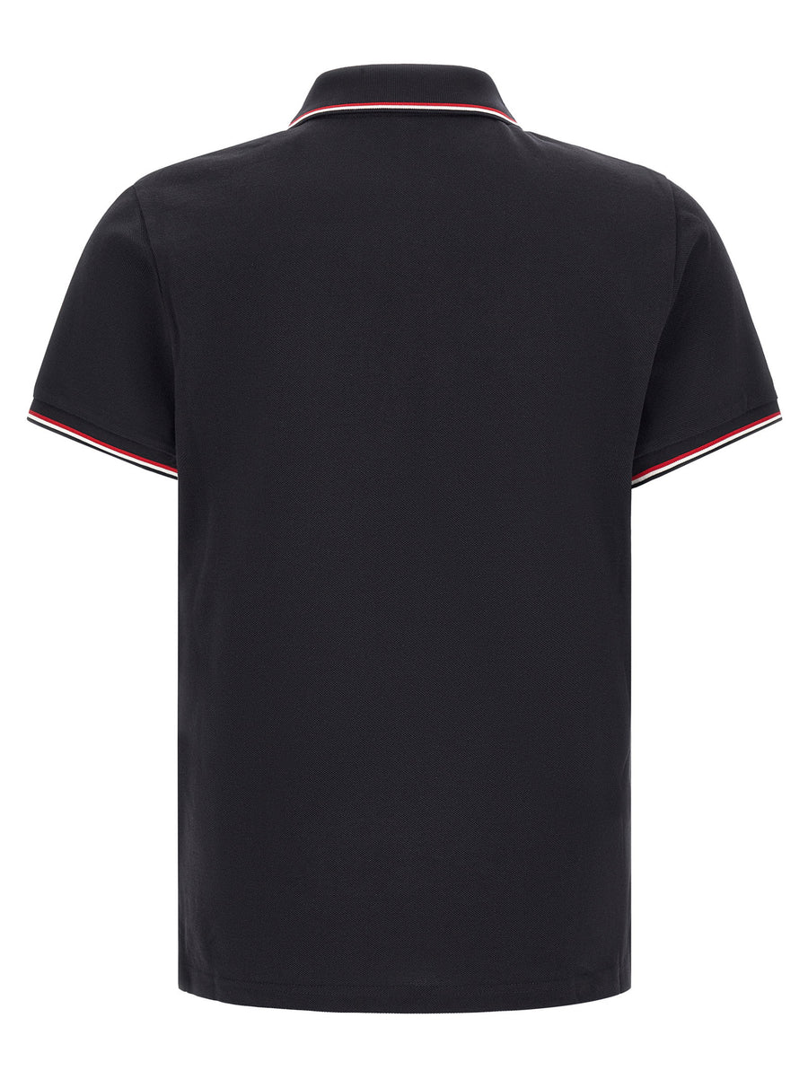 Moncler Tricolor Trim Polo Shirt