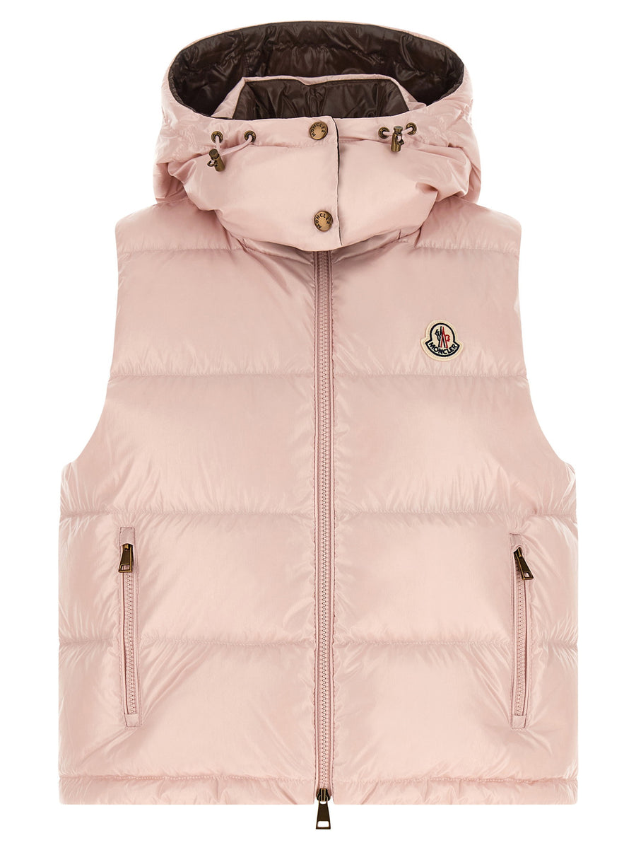 Moncler Niverolle Pink Padded Vest For Women Regular Fit Quilted
