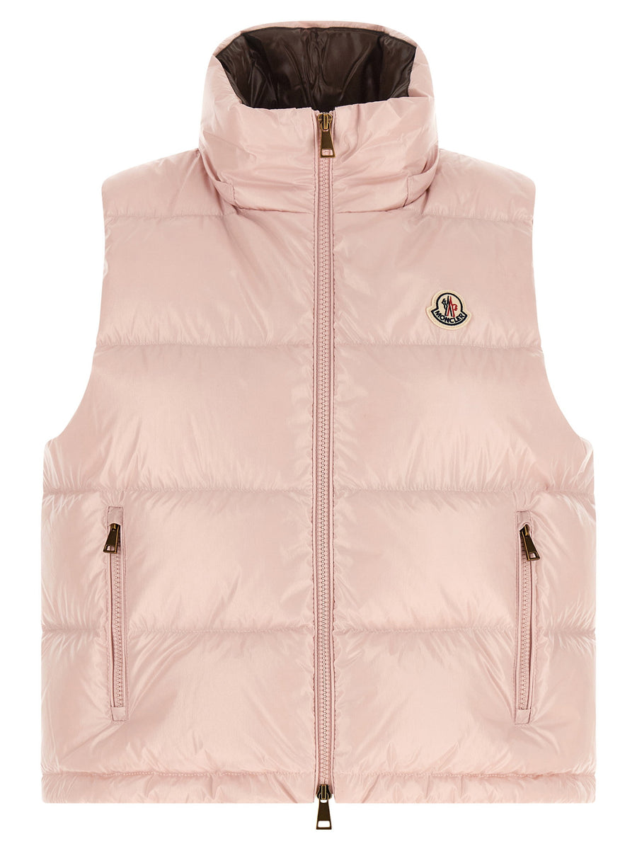 Moncler Niverolle Pink Padded Vest For Women Regular Fit Quilted