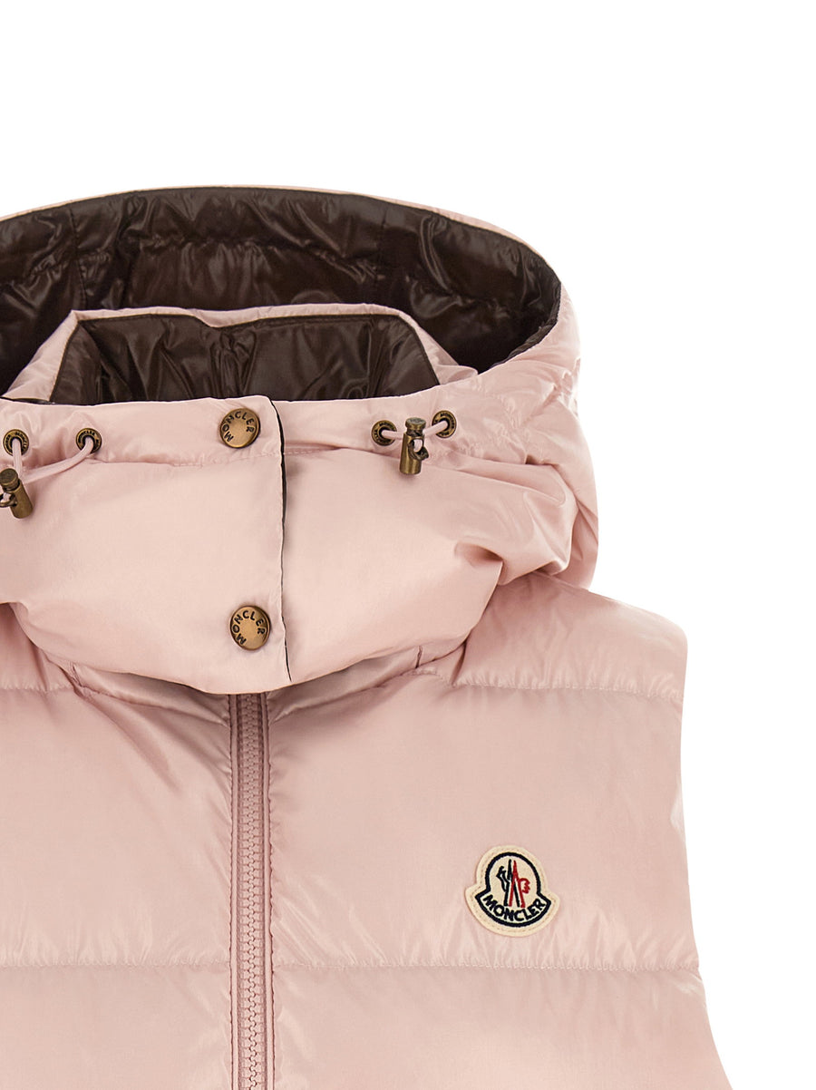 Moncler Niverolle Pink Padded Vest For Women Regular Fit Quilted