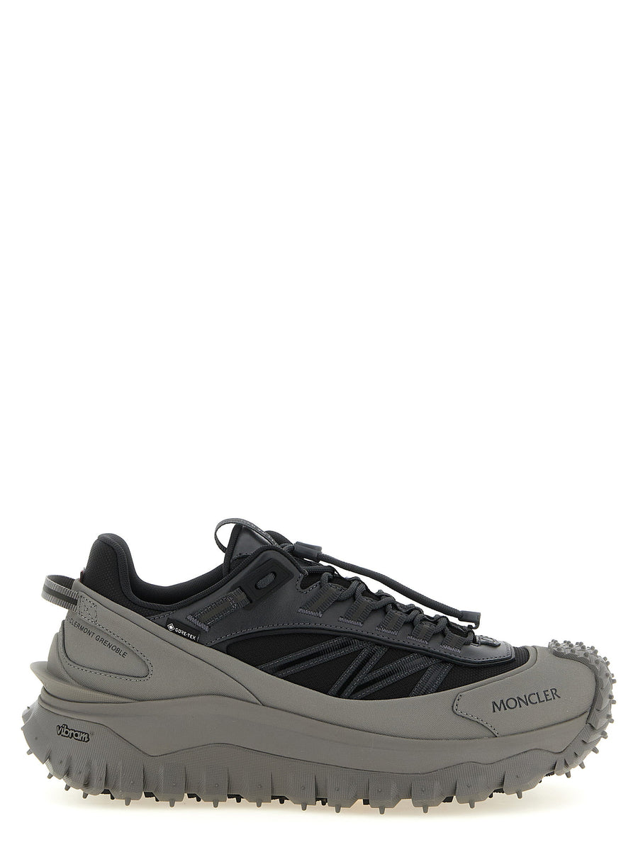 Moncler Trailgrip GTX Sneakers Men Grey Leather GoreTex Waterproof