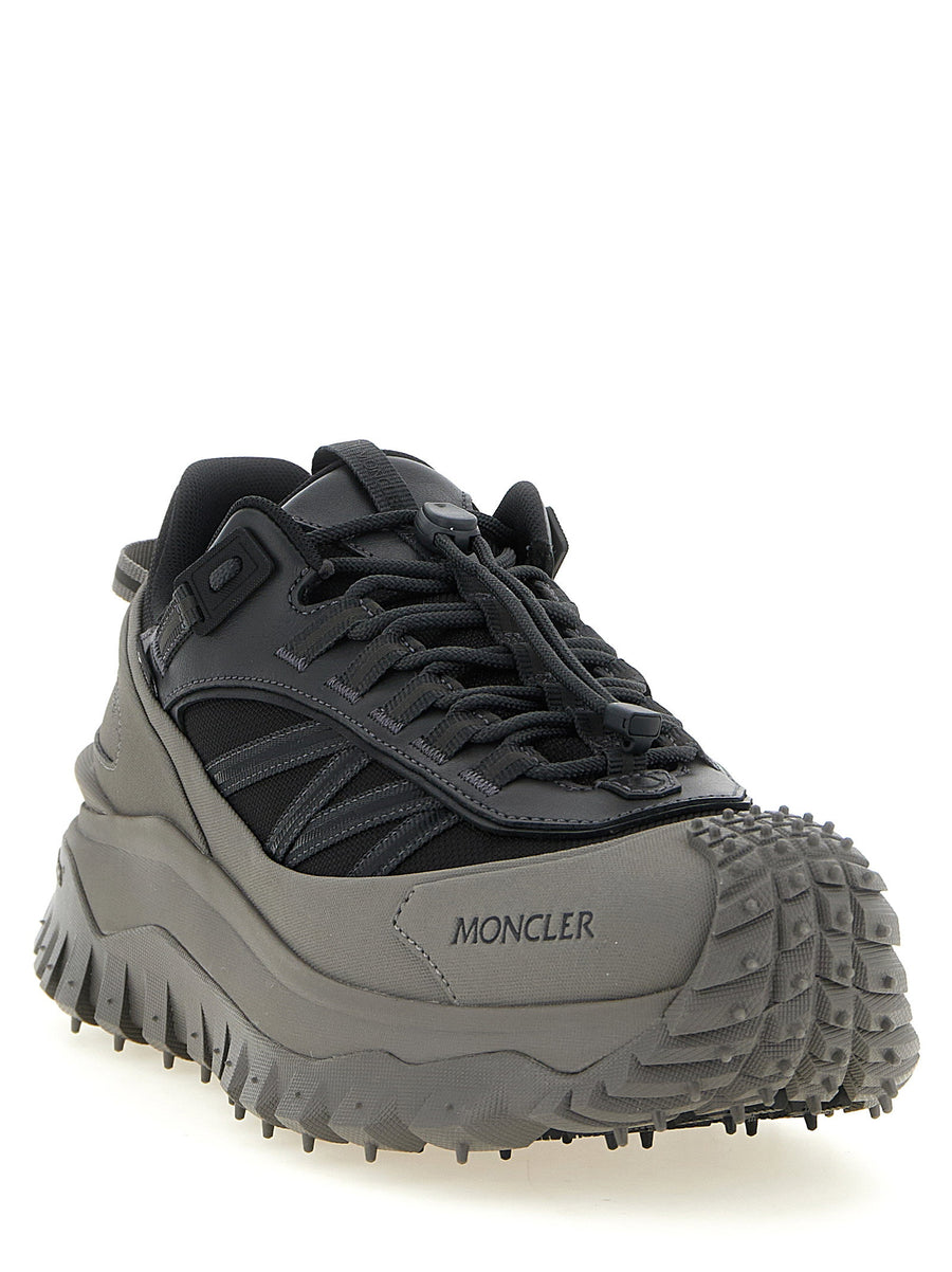Moncler Trailgrip GTX Sneakers Men Grey Leather GoreTex Waterproof