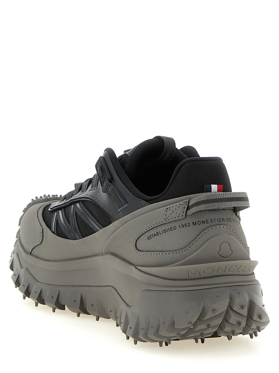 Moncler Trailgrip GTX Sneakers Men Grey Leather GoreTex Waterproof