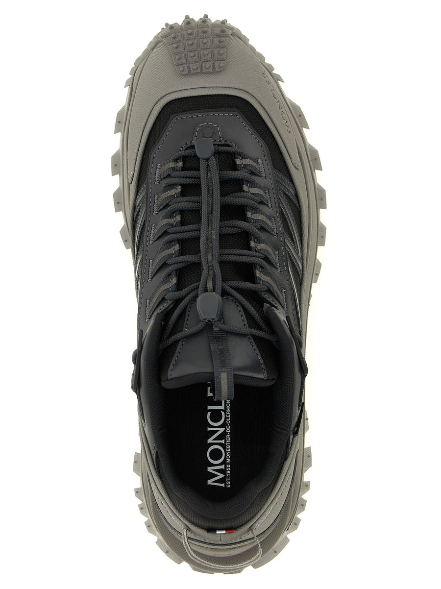 Moncler Trailgrip GTX Sneakers Men Grey Leather GoreTex Waterproof