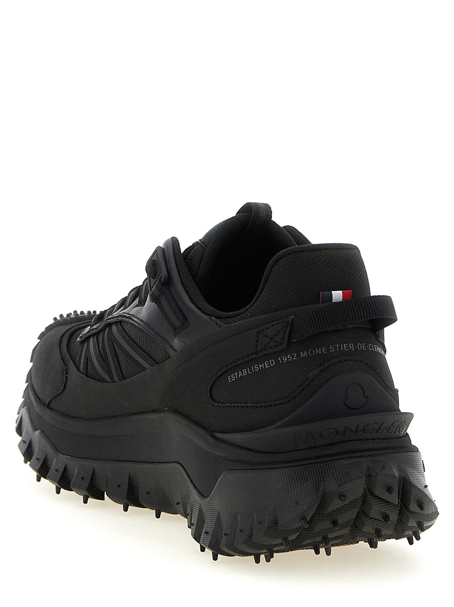 Moncler Trailgrip Gtx Sneakers for Men Black Leather Waterproof