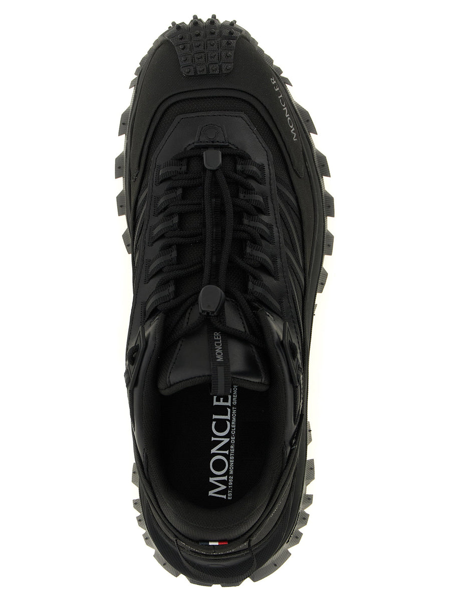 Moncler Trailgrip Gtx Sneakers for Men Black Leather Waterproof