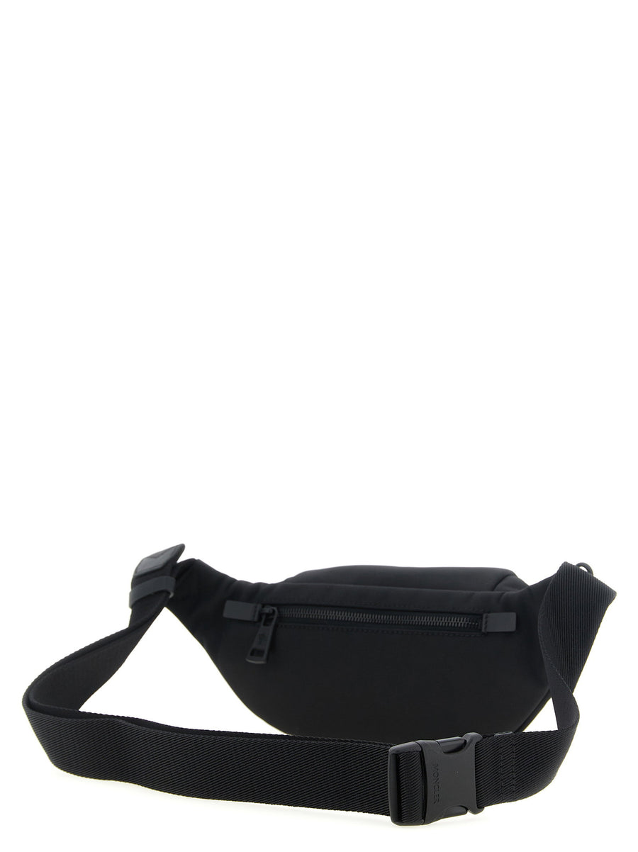 Moncler Durance Waist Bag Fanny Pack With Logo Patch Black