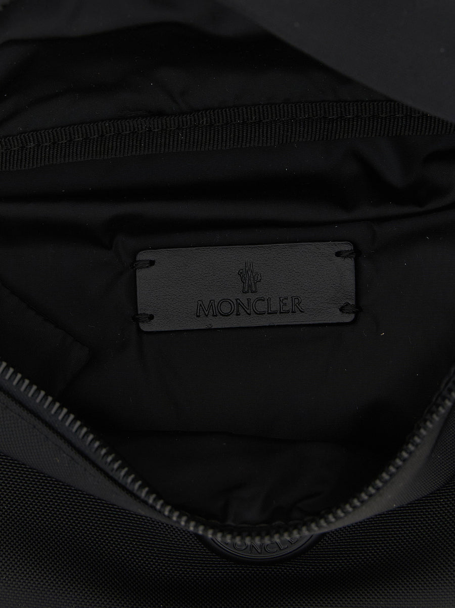Moncler Durance Waist Bag Fanny Pack With Logo Patch Black