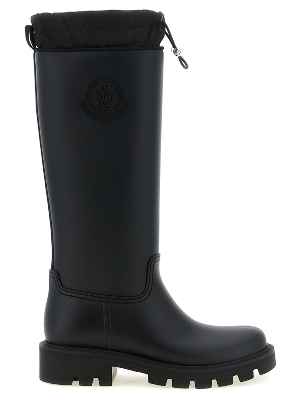 Moncler Kickstream Knee High Black PVC All Weather Rain Boots
