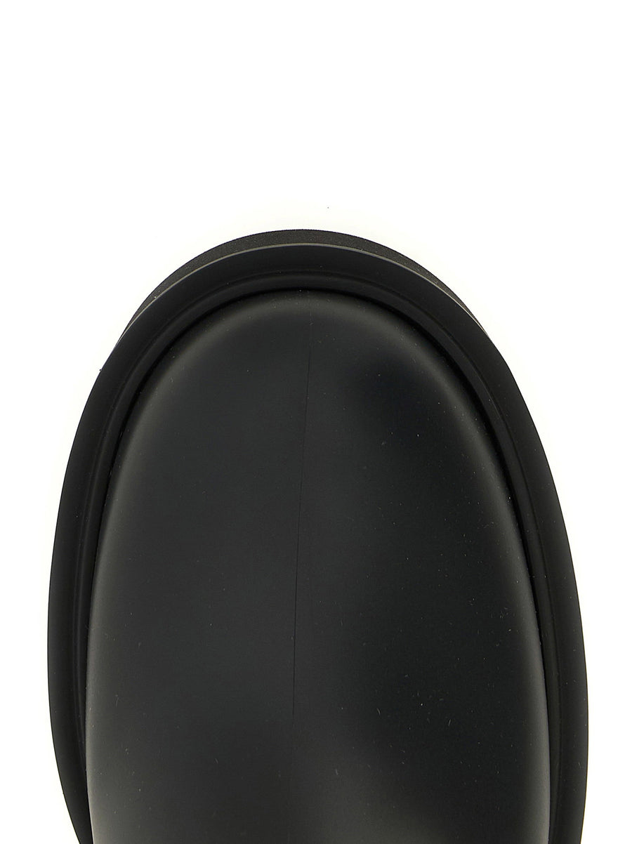 Moncler Kickstream Knee High Black PVC All Weather Rain Boots