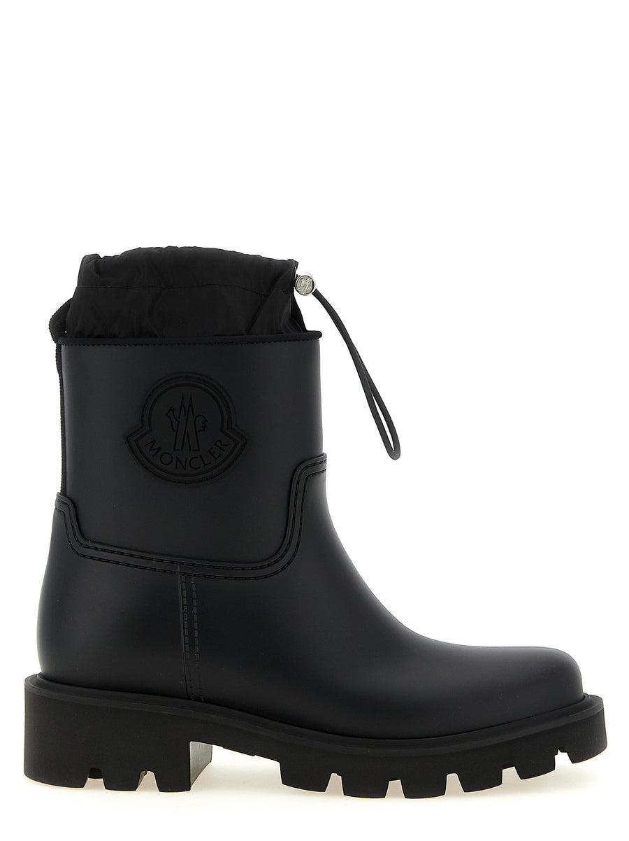 Moncler Kickstream Rain Boots Waterproof PVC Black For Women