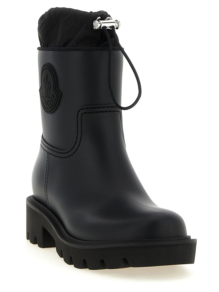 Moncler Kickstream Rain Boots Waterproof PVC Black For Women